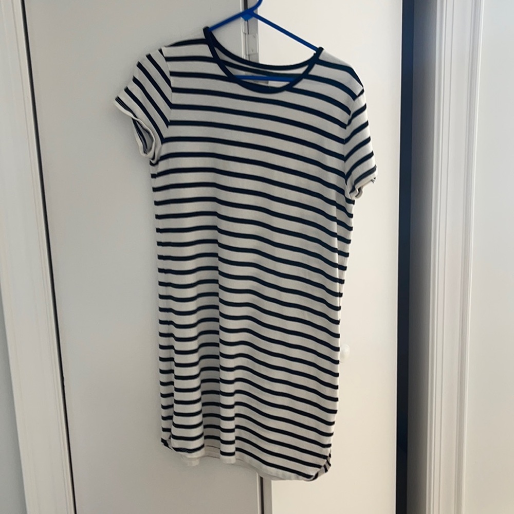 Madewell navy striped dress